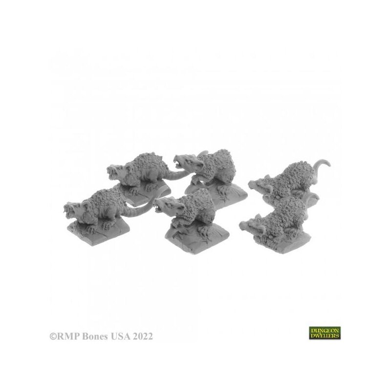 Giant Tomb Rats 6 Von Reaper Aus Reaper Bones USA Dungeon Dwellers 6