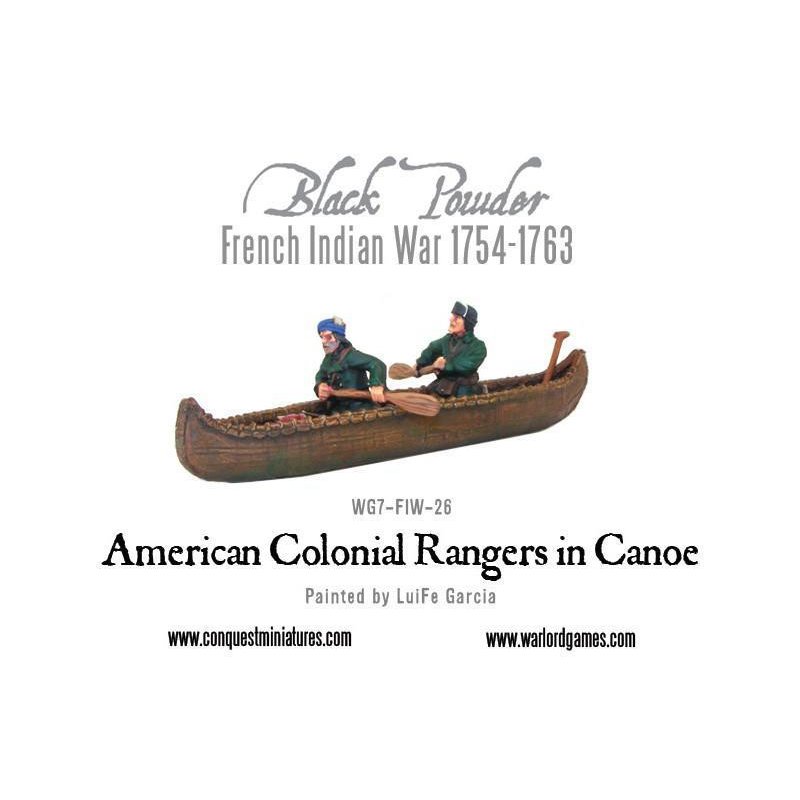 American Colonial Rangers In Canoe Von Warlord Games Aus French India ...