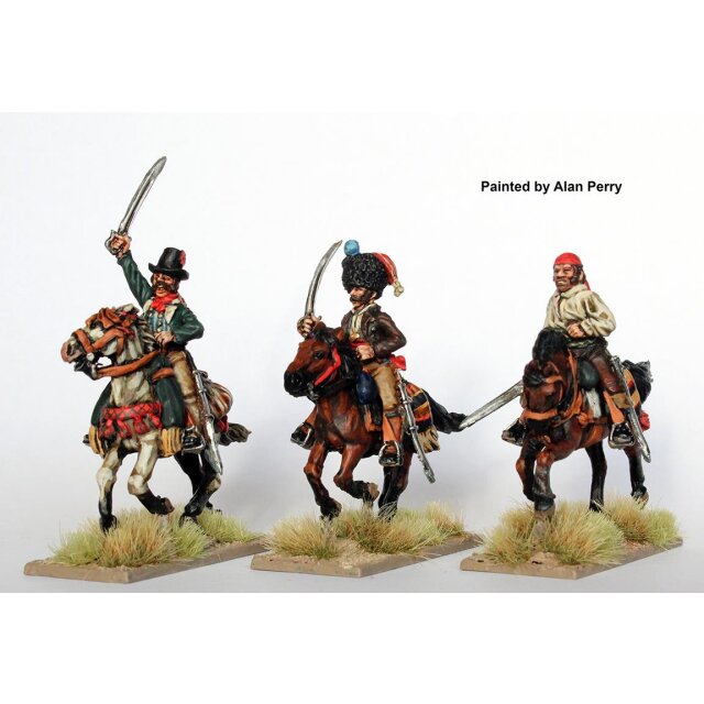 Mounted Guerrillas with swords, galloping