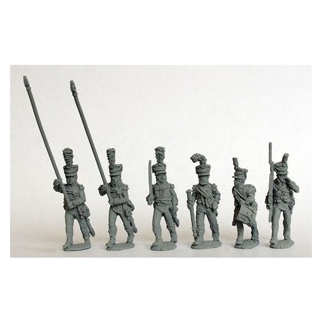 Infantry command, shakos ( with two standard bearers) 1808-13